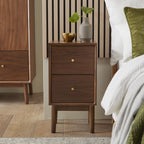 Wright Narrow Walnut Bedside Table - Joe’s Haven