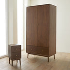 Wright Narrow Walnut Bedside Table - Joe’s Haven