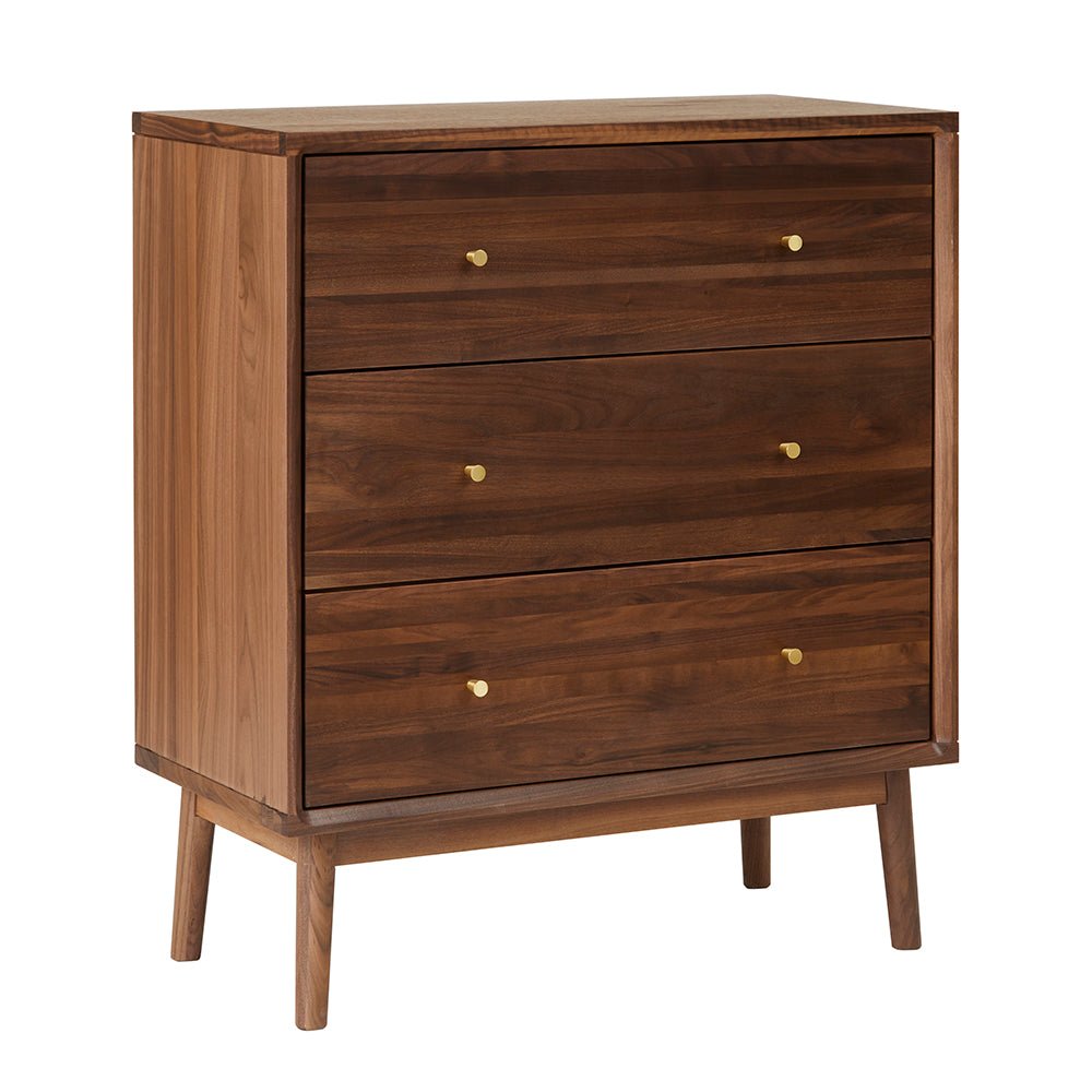 Wright Walnut Chest of 3 Drawers - Joe’s Haven