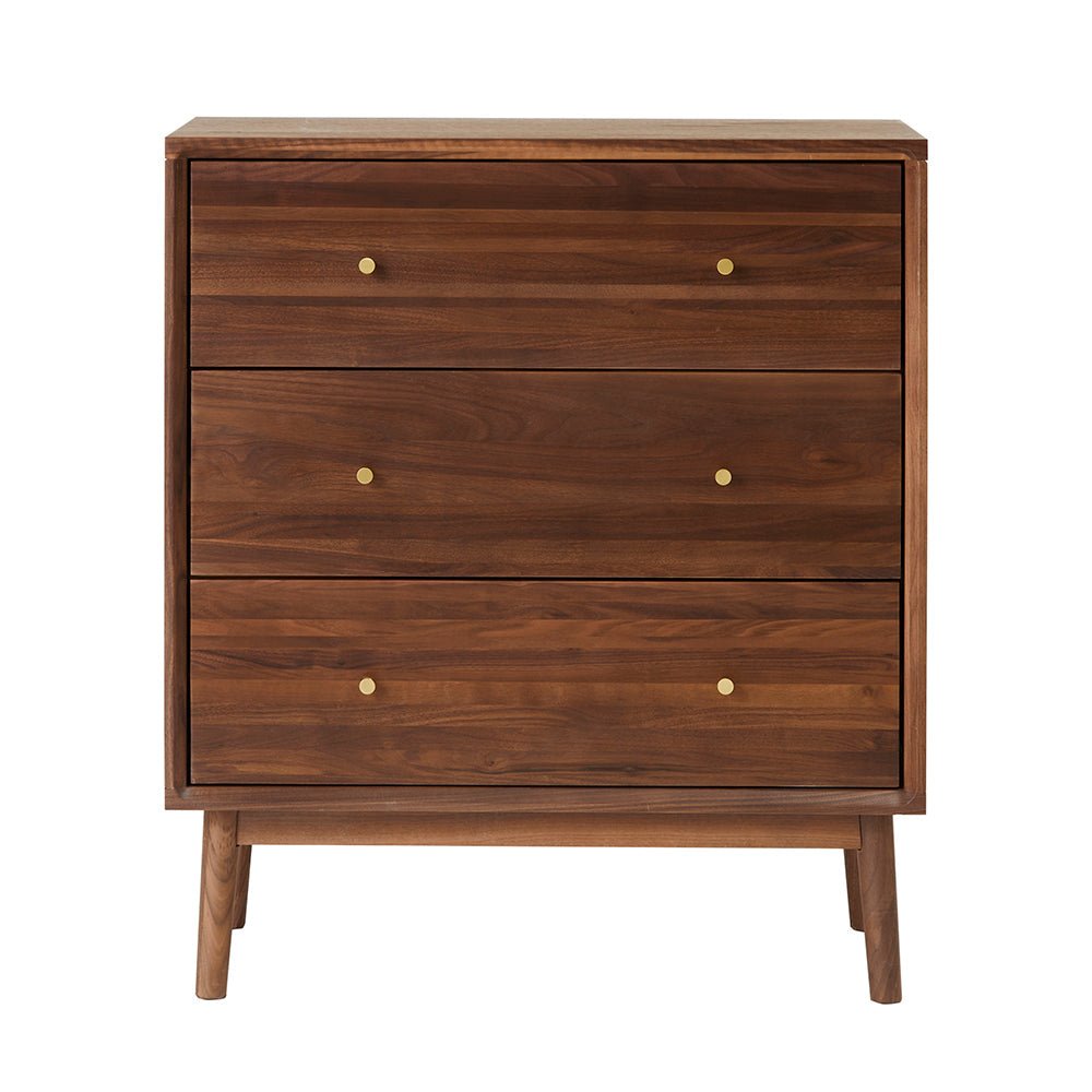 Wright Walnut Chest of 3 Drawers - Joe’s Haven