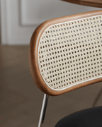 Ozzie Rattan Dining Chair, Round Seat Pad - Joe’s Haven
