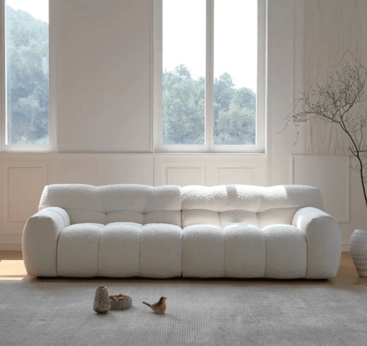 Cora Cloud Two/Three Seater Sofa, Boucle - Joe’s Haven
