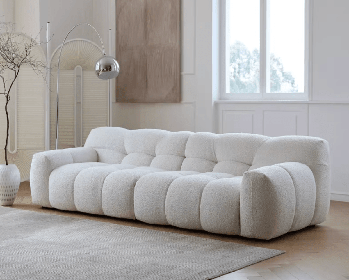Cora Cloud Two/Three Seater Sofa, Boucle - Joe’s Haven