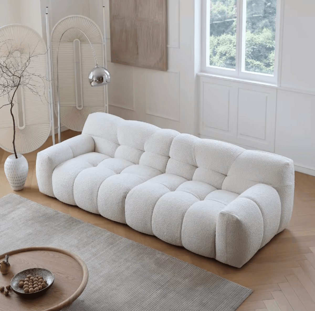 Cora Cloud Two/Three Seater Sofa, Boucle - Joe’s Haven