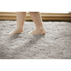 Washable Ghost Grey Shaggy Rug - Joe’s Haven