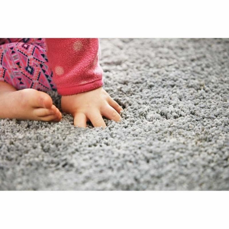 Washable Ghost Grey Shaggy Rug - Joe’s Haven