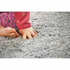 Washable Ghost Grey Shaggy Rug - Joe’s Haven