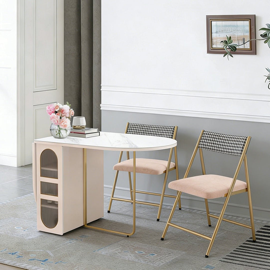 Weilai Concept Signature Folding Dining Table, White, Oval - Joe’s Haven