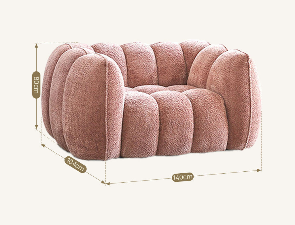 Welton Pumpkin Armchair, Boucle