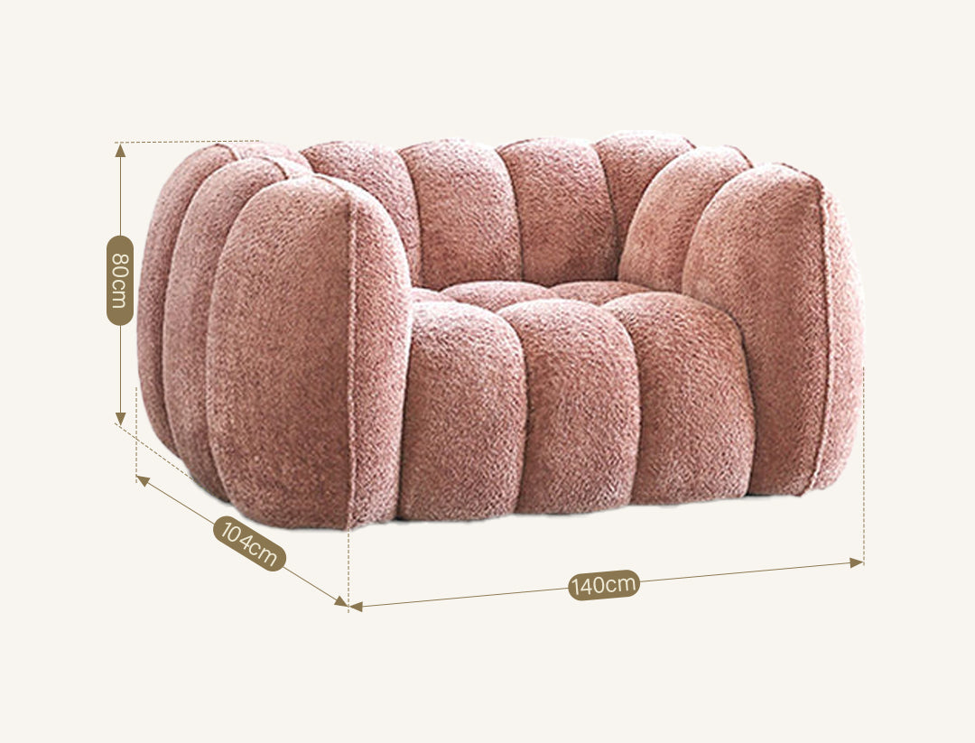 Welton Pumpkin Armchair, Boucle