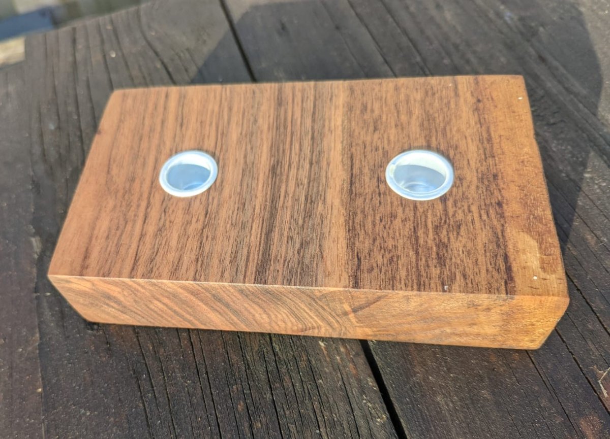 Walnut Two candle holder - Joe’s Haven