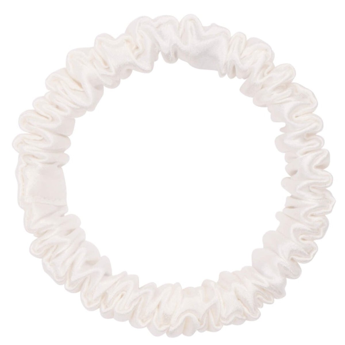 White Silk Scrunchie - Skinny - Joe’s Haven