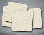 White & Gold Retro Geometric Placemats, Set of 4 or Set of 6 - Joe’s Haven