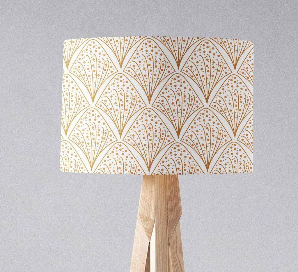 White and Gold Contemporary Lampshade, Ceiling or Table Lamp Shade - Joe’s Haven
