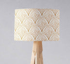 White and Gold Contemporary Lampshade, Ceiling or Table Lamp Shade - Joe’s Haven