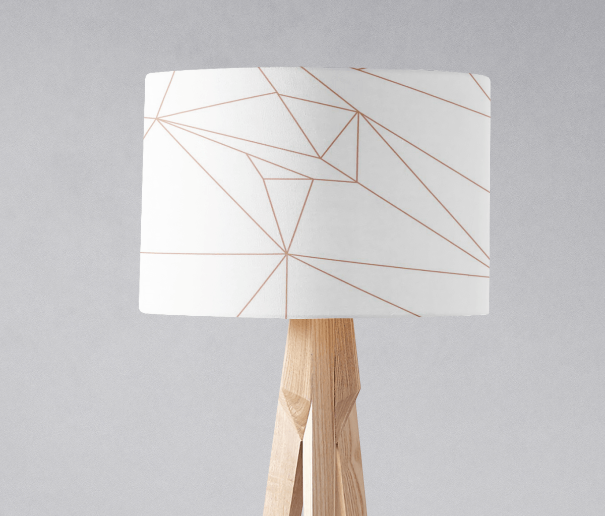 White and Rose Gold Lines Lampshade - Joe’s Haven