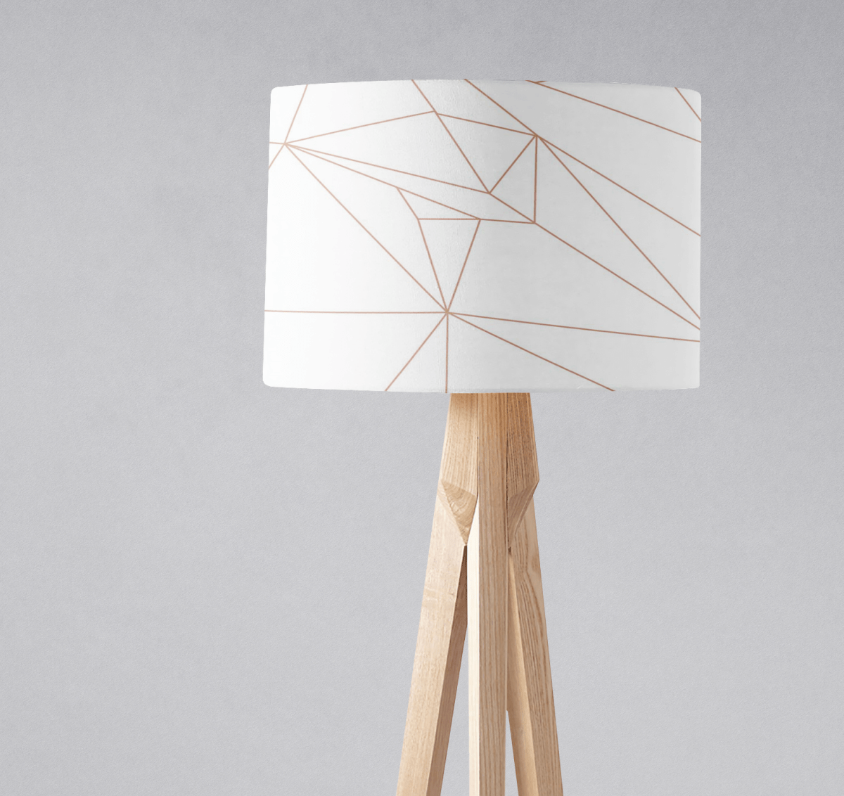 White and Rose Gold Lines Lampshade - Joe’s Haven