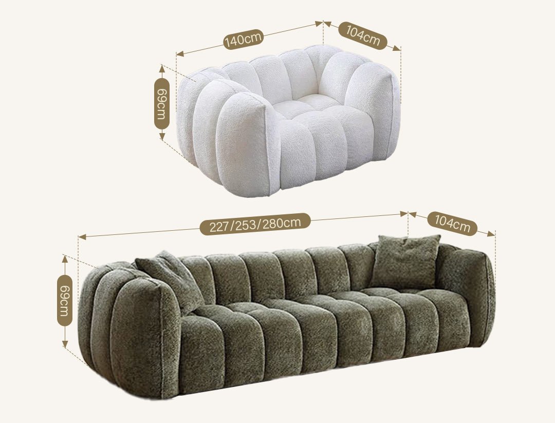 Winslow Pumpin Two Seater, Three Seater Sofa, Boucle - Joe’s Haven
