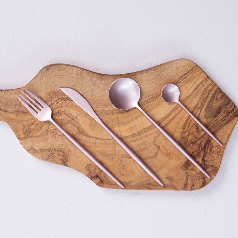 Avie 16 Piece Matte Pink Finish Cutlery Set - Joe’s Haven