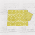 Yellow Retro Geometric Circles Placemats, Set of 4 or Set of 6 - Joe’s Haven