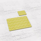 Yellow Retro Geometric Circles Placemats, Set of 4 or Set of 6 - Joe’s Haven
