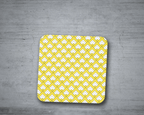 Yellow and White Geometric Tiles Design Coasters, Table Decor Drinks Mat - Joe’s Haven