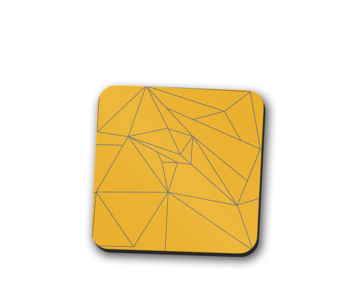 Yellow and Grey Lines Contemporary Coasters, Table Decor Drinks Mat - Joe’s Haven