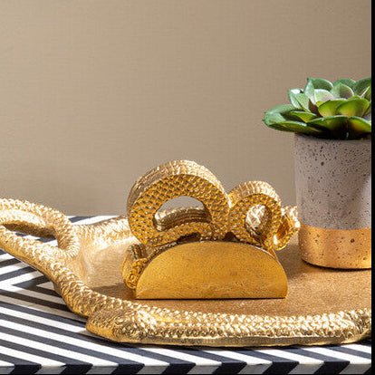 Serpent Gold Set of 4 Coasters with Holder - Joe’s Haven