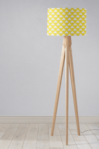 Yellow and White Geometric Tiles Design Lampshade, Ceiling or Table Lamp Shade - Joe’s Haven