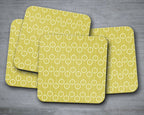 Yellow Retro Geometric Circles Placemats, Set of 4 or Set of 6 - Joe’s Haven