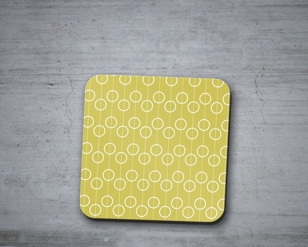 Yellow Retro Geometric Circles Placemats, Set of 4 or Set of 6 - Joe’s Haven