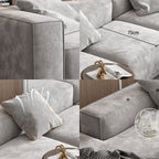 Yetta Three Seater, Four Seater Sofa, Corner Sofa, Grey Velvet - Joe’s Haven