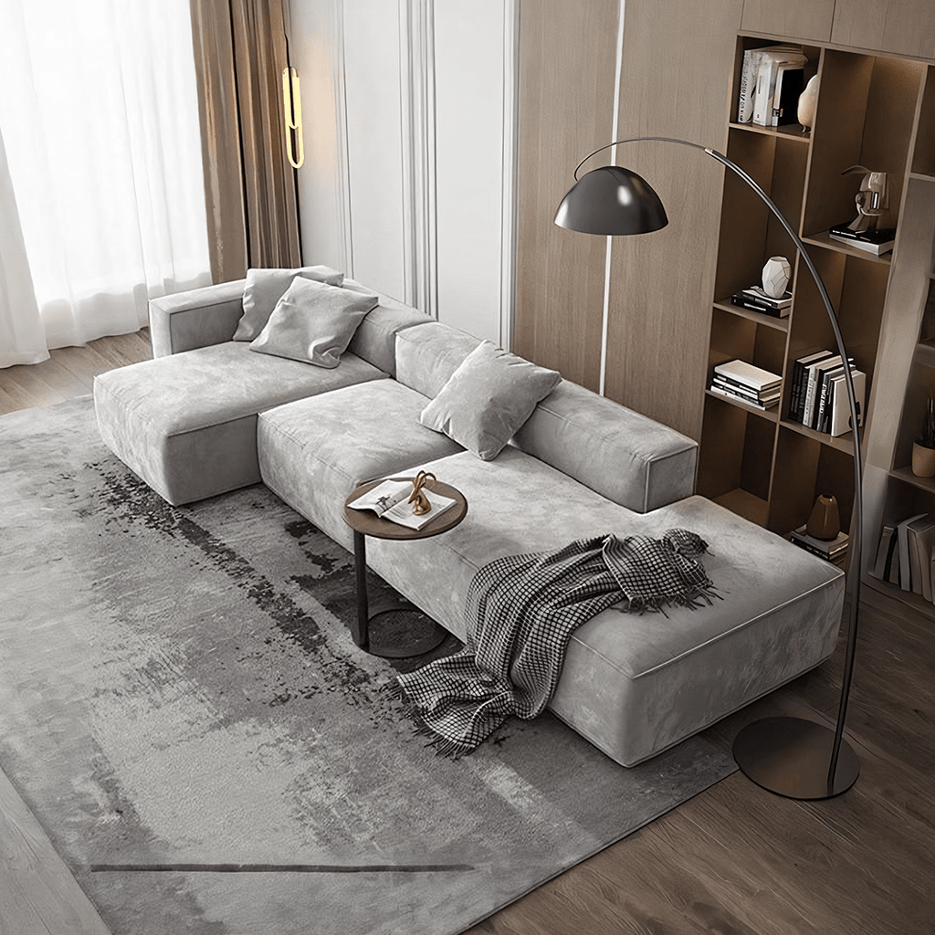 Yetta Three Seater, Four Seater Sofa, Corner Sofa, Grey Velvet - Joe’s Haven