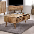 Marlow Light Mango Wood Coffee Table with 2 Drawers - Joe’s Haven