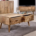 Marlow Light Mango Wood Coffee Table with 2 Drawers - Joe’s Haven