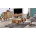 Marlow Light Mango Wood Coffee Table with 2 Drawers - Joe’s Haven