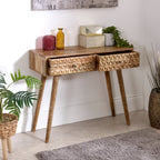Marlow Light Mango Wood Console Table with 2 Drawers - Joe’s Haven