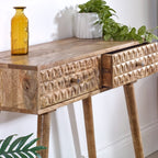 Marlow Light Mango Wood Console Table with 2 Drawers - Joe’s Haven