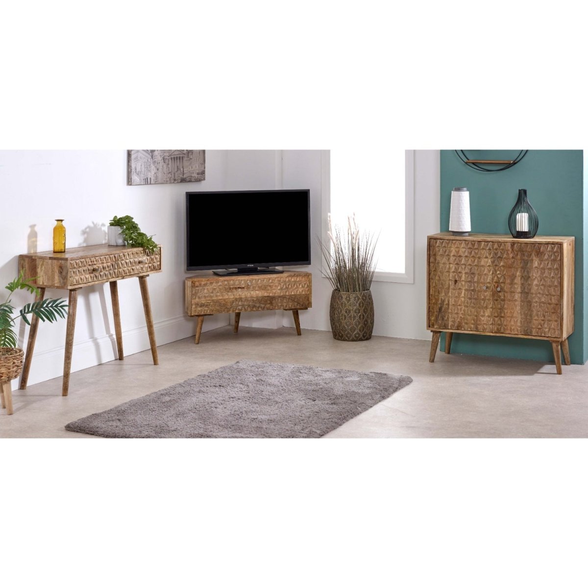 Marlow Light Mango Wood Console Table with 2 Drawers - Joe’s Haven