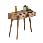 Marlow Light Mango Wood Console Table with 2 Drawers - Joe’s Haven