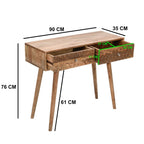 Marlow Light Mango Wood Console Table with 2 Drawers - Joe’s Haven