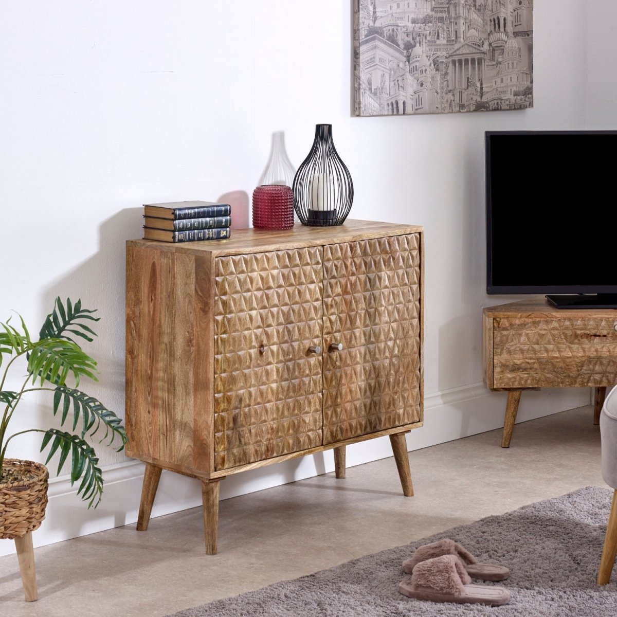 Marlow Light Mango Wood 2 Door Sideboard - Joe’s Haven