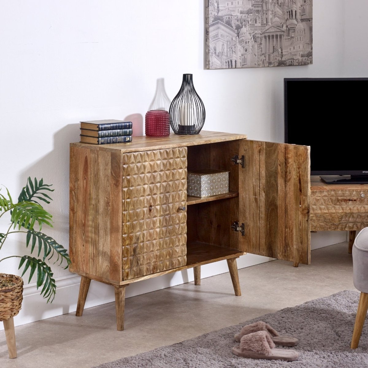 Marlow Light Mango Wood 2 Door Sideboard - Joe’s Haven