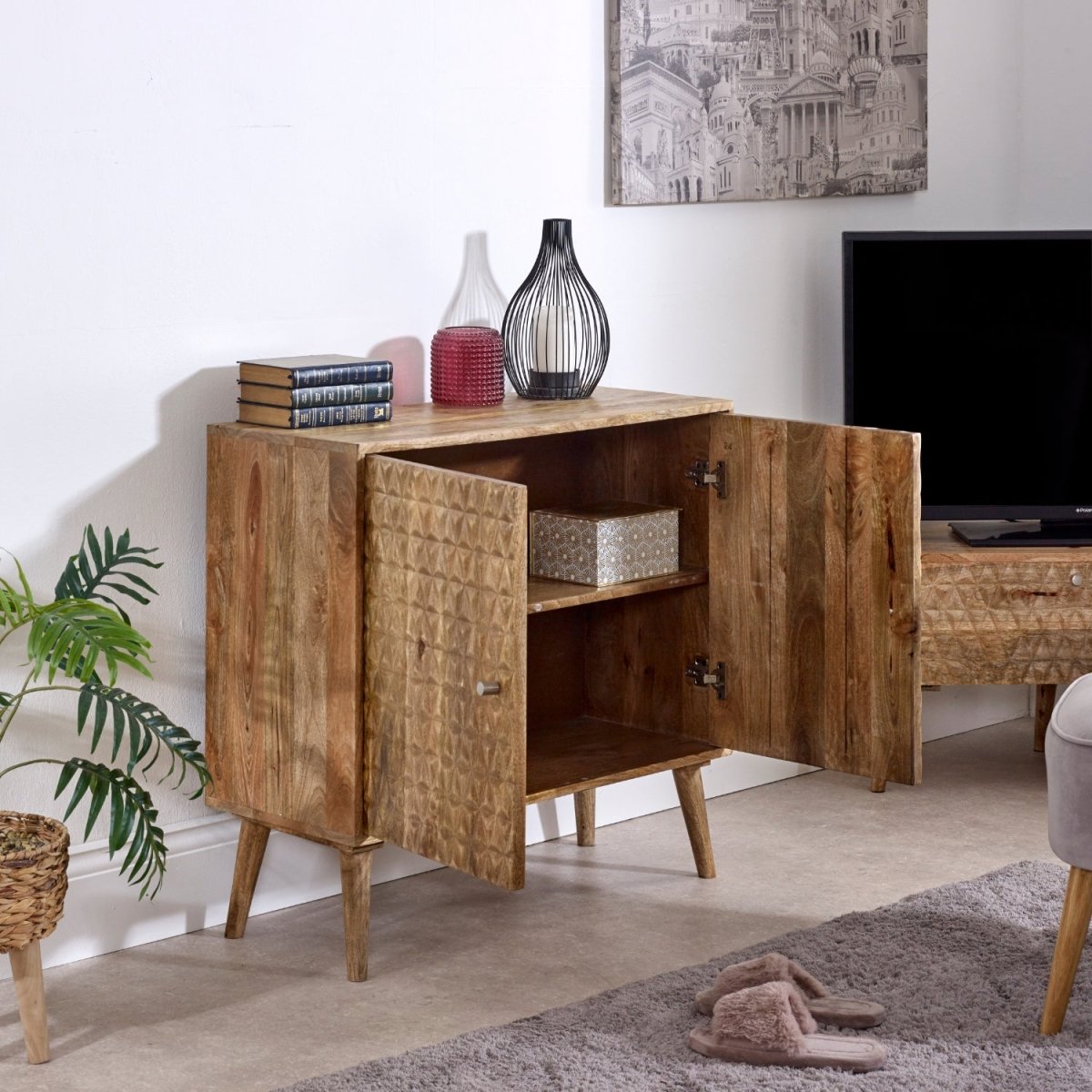 Marlow Light Mango Wood 2 Door Sideboard - Joe’s Haven