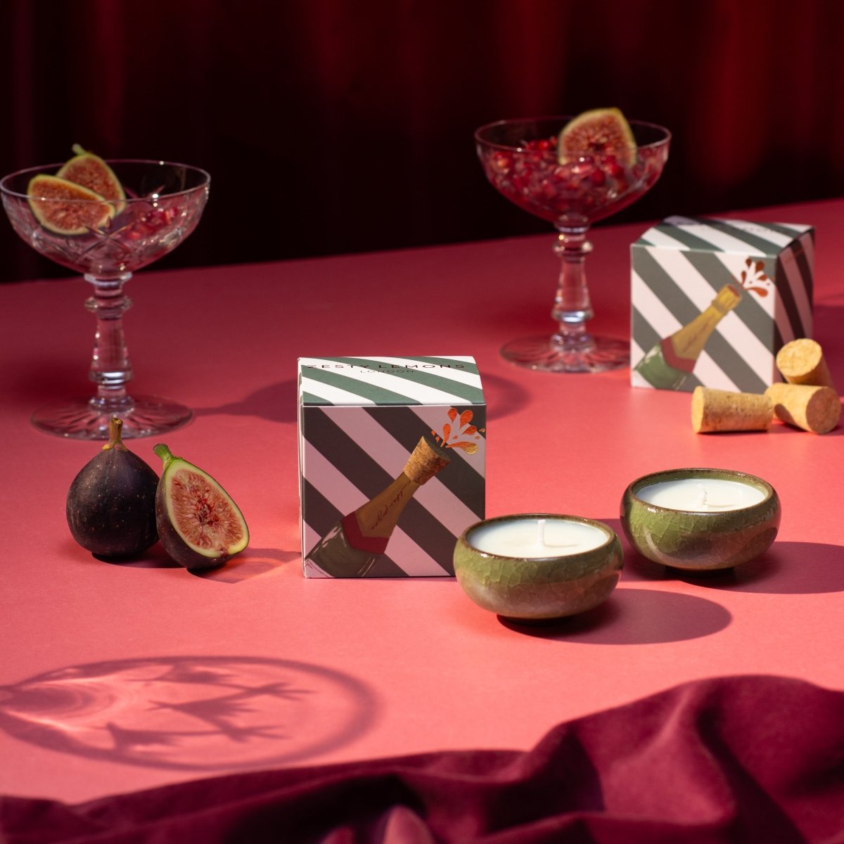 Sparkle Season: Celebrate Tea Lights (Box of 2) - Pink Fizz & Polemo - Joe’s Haven