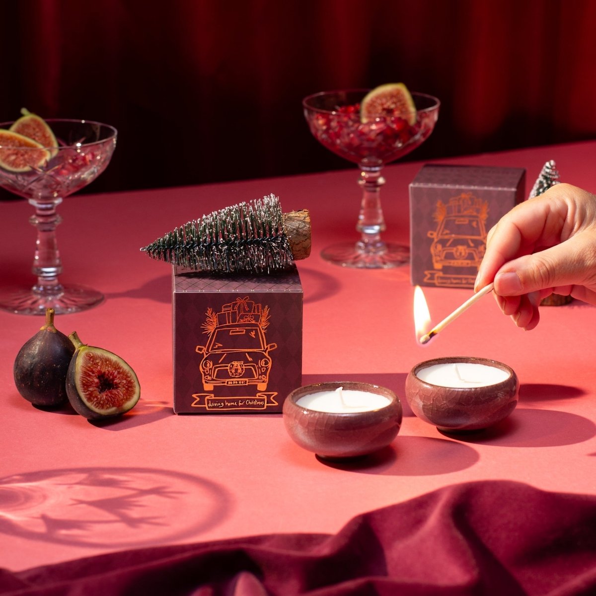 Sparkle Season: Driving Home for Christmas Tea Lights (Box of 2) - Christmas Spruce - Joe’s Haven