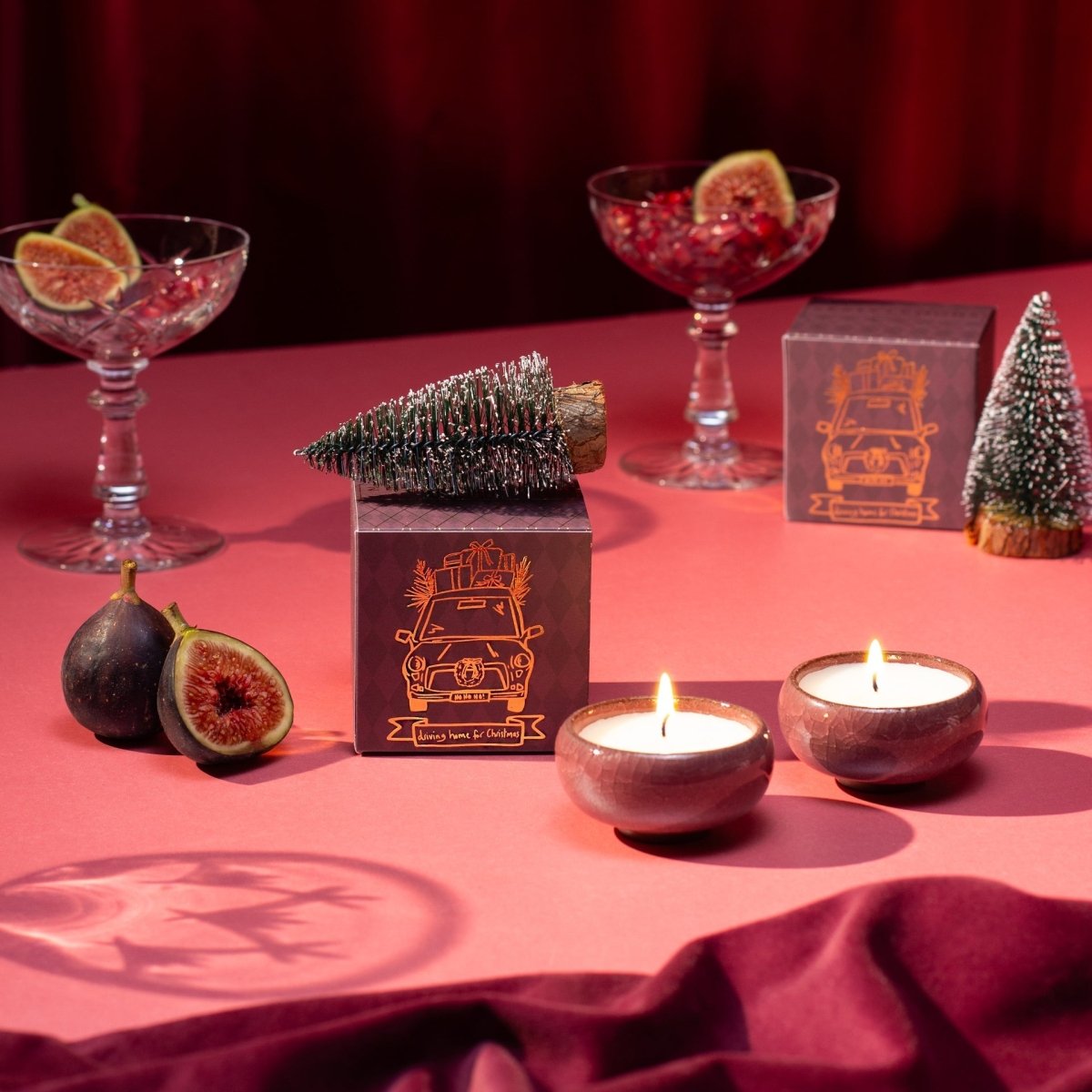 Sparkle Season: Driving Home for Christmas Tea Lights (Box of 2) - Christmas Spruce - Joe’s Haven