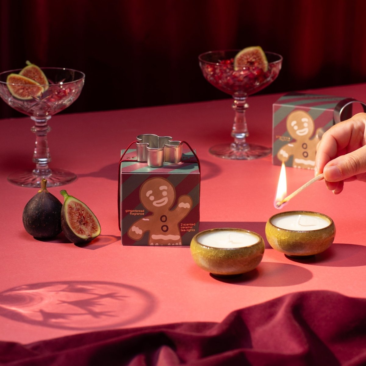 Sparkle Season: Gingerbread Tea Lights (Box of 2) - Gingerbread - Joe’s Haven