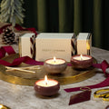 Under the Tree: Burgundy Tea Light Cracker (Box of 3) - Spiced Clementine - Joe’s Haven