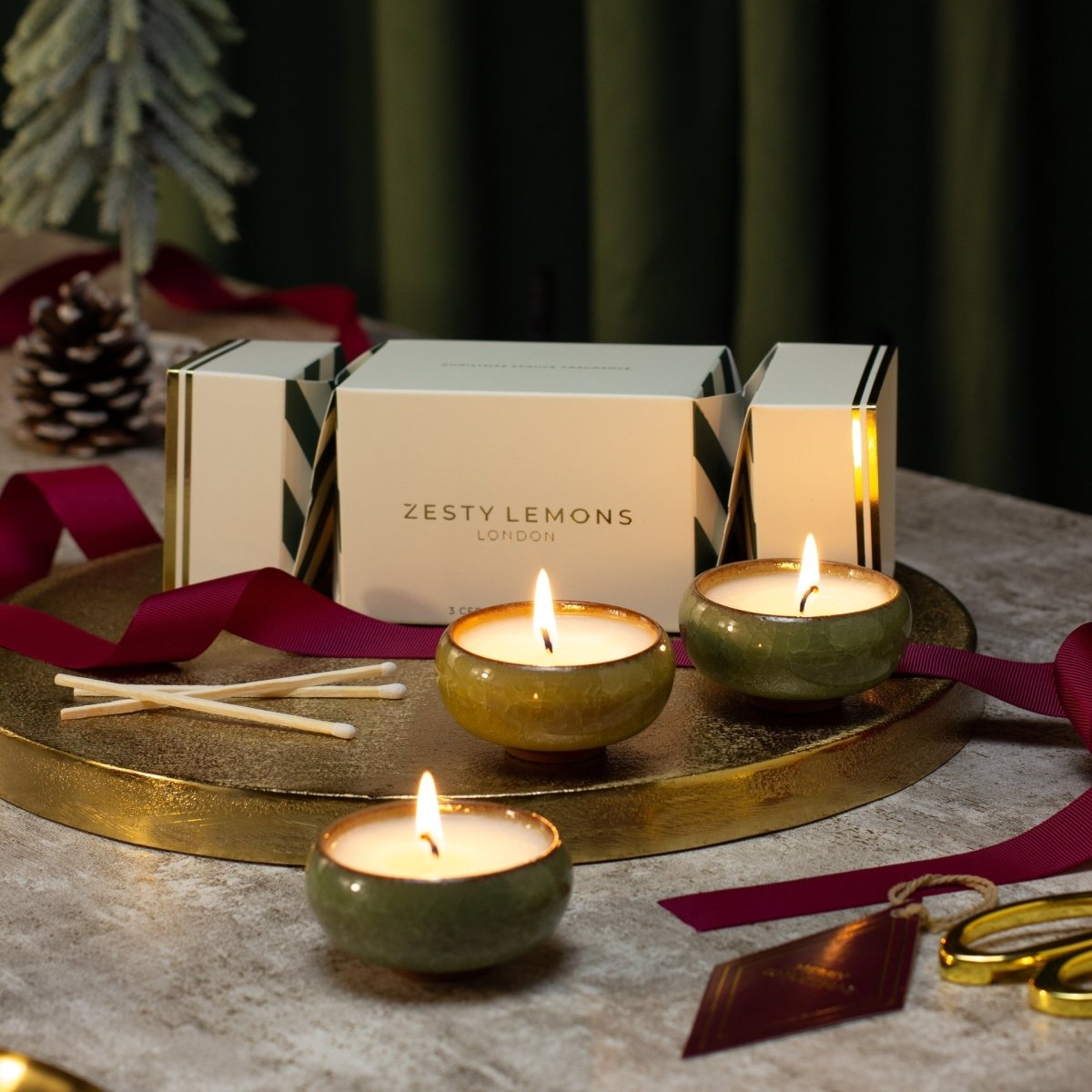 Under the Tree: Olive Tea Light Cracker (Box of 3) - Cypress & Fig - Joe’s Haven
